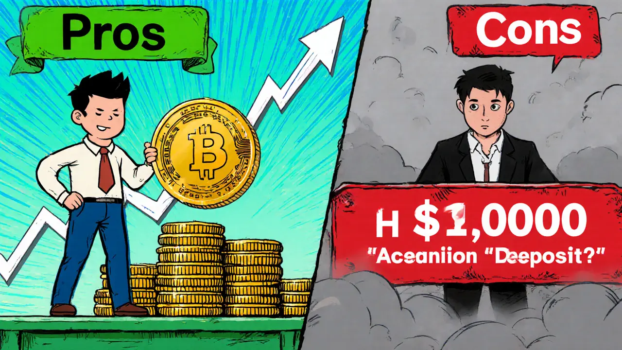 Split panel showing pros of OSL for institutions versus cons for retail traders.