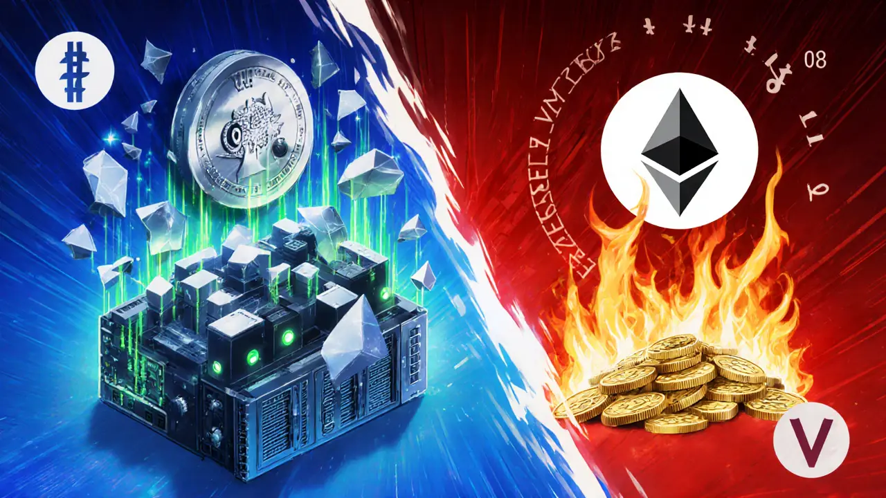 Manga panel comparing Bull BTC Club and BTC Bull Token side by side.