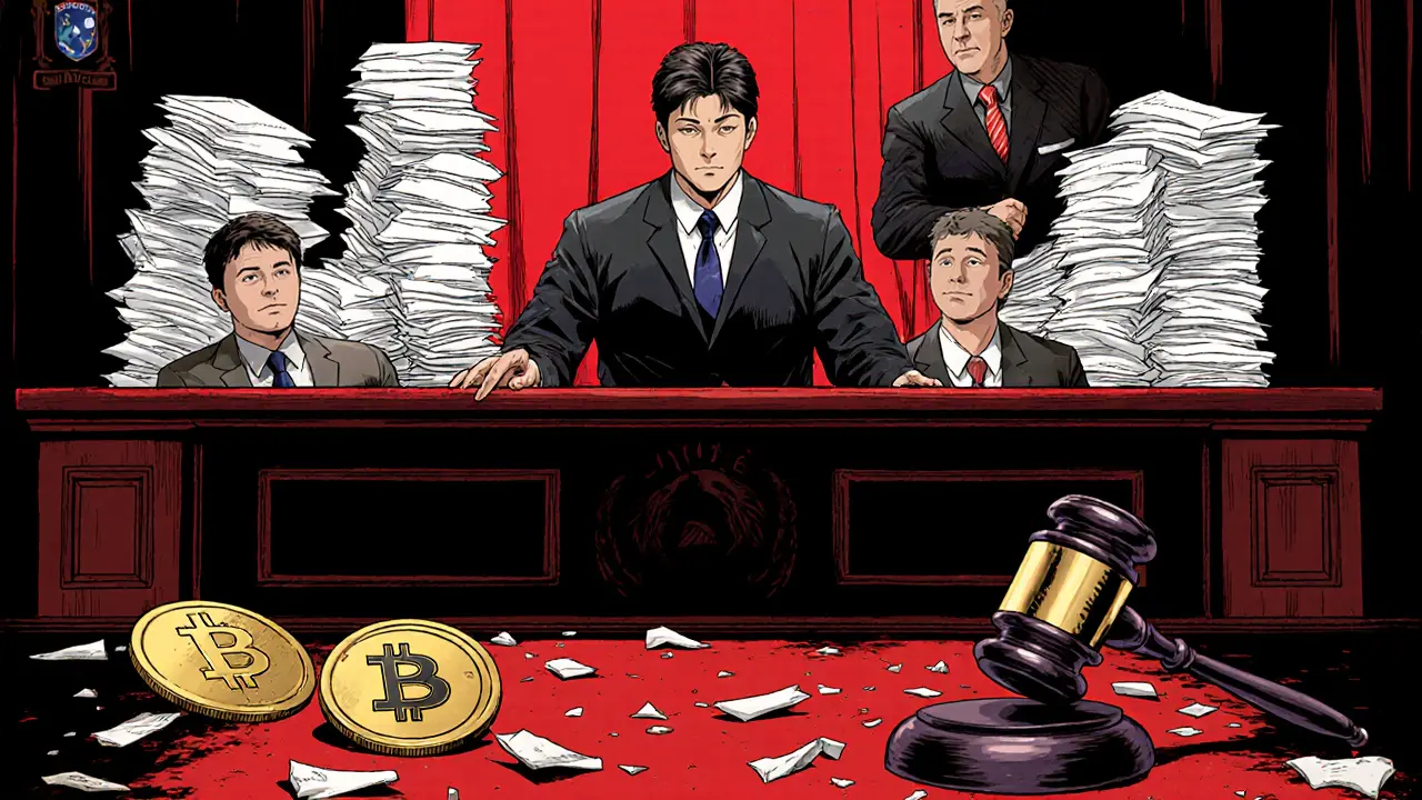 Do Kwon and Terraform Labs executives in a courtroom facing SEC judgment.
