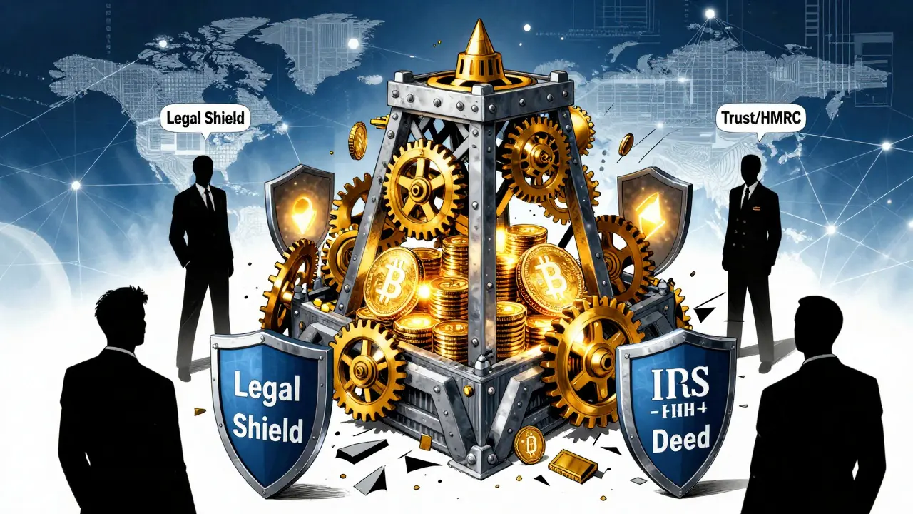 Fortress protecting crypto assets from tax authorities via legal structures