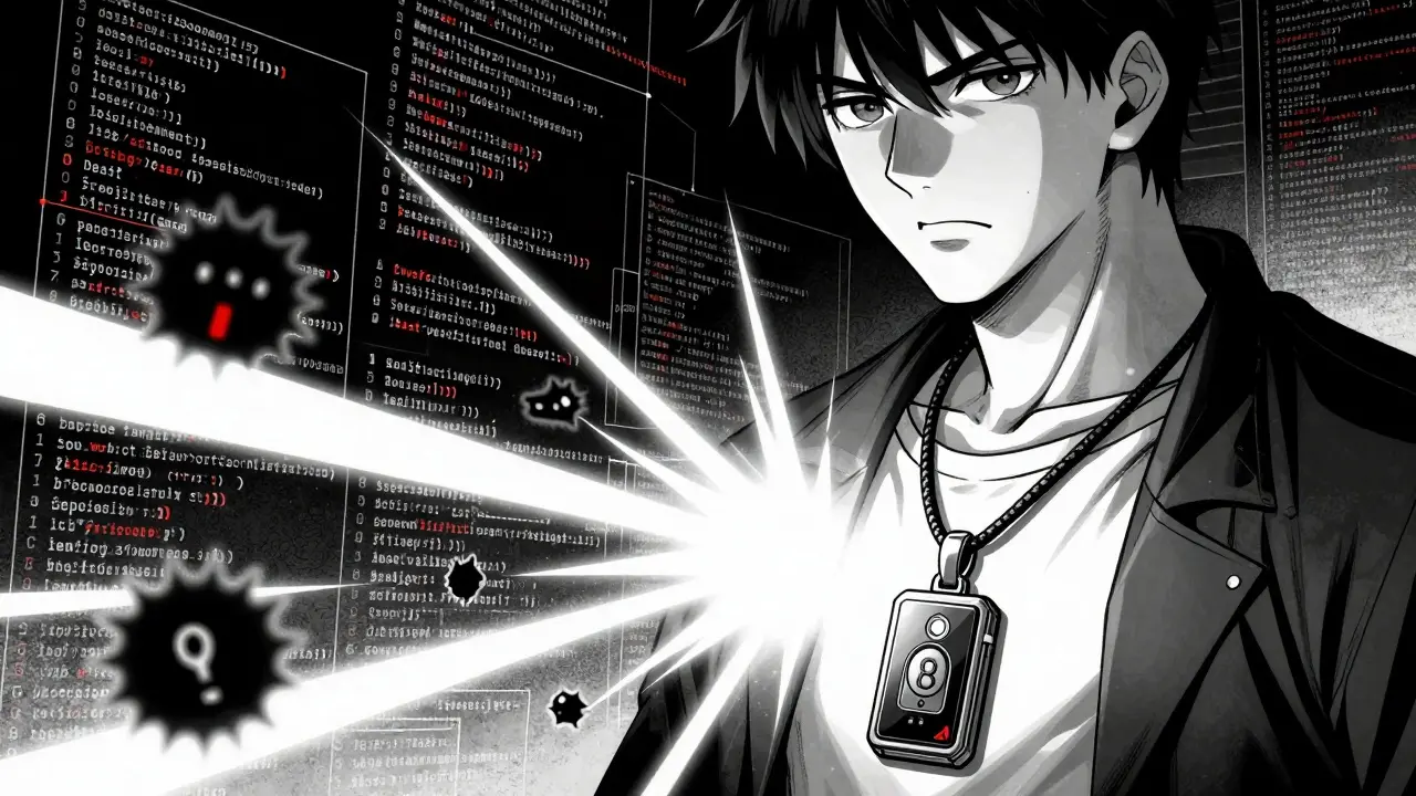 Manga illustration of hardware wallet security against phishing risks