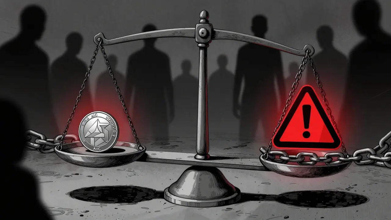 Manga style image showing risks of low liquidity and anonymity