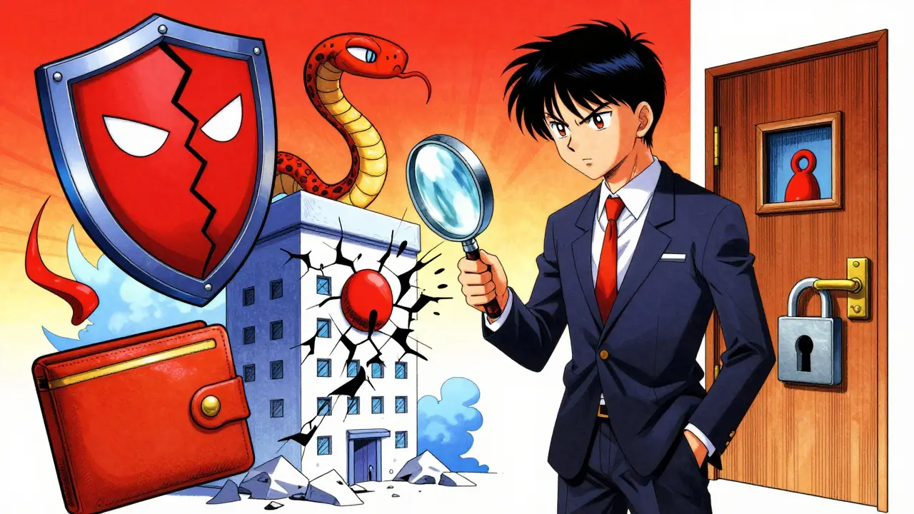 Investor facing red flags like scams and lack of regulation in manga style