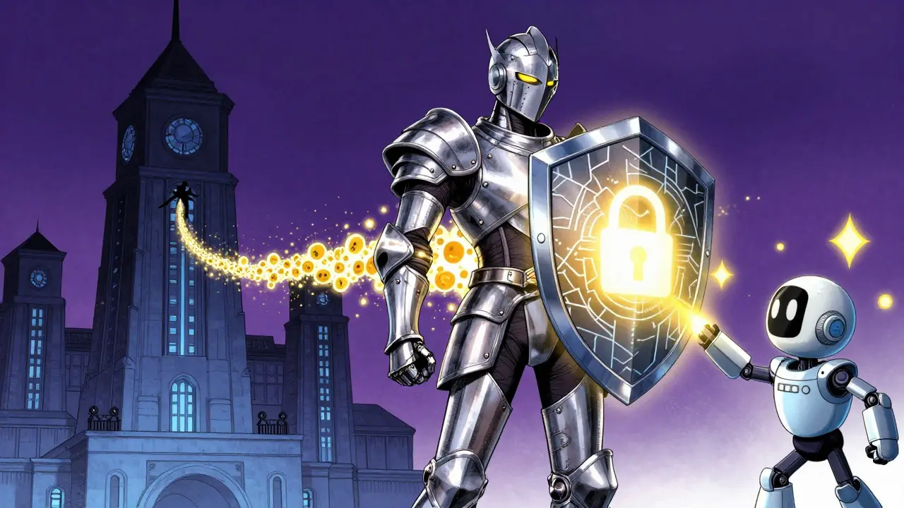 Knight protecting data privacy while exchanging encrypted updates securely