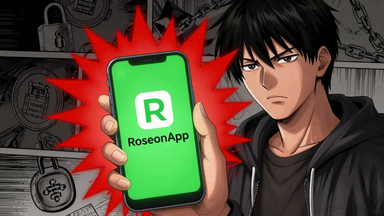 Manga style scene showing crypto security warnings and scam prevention