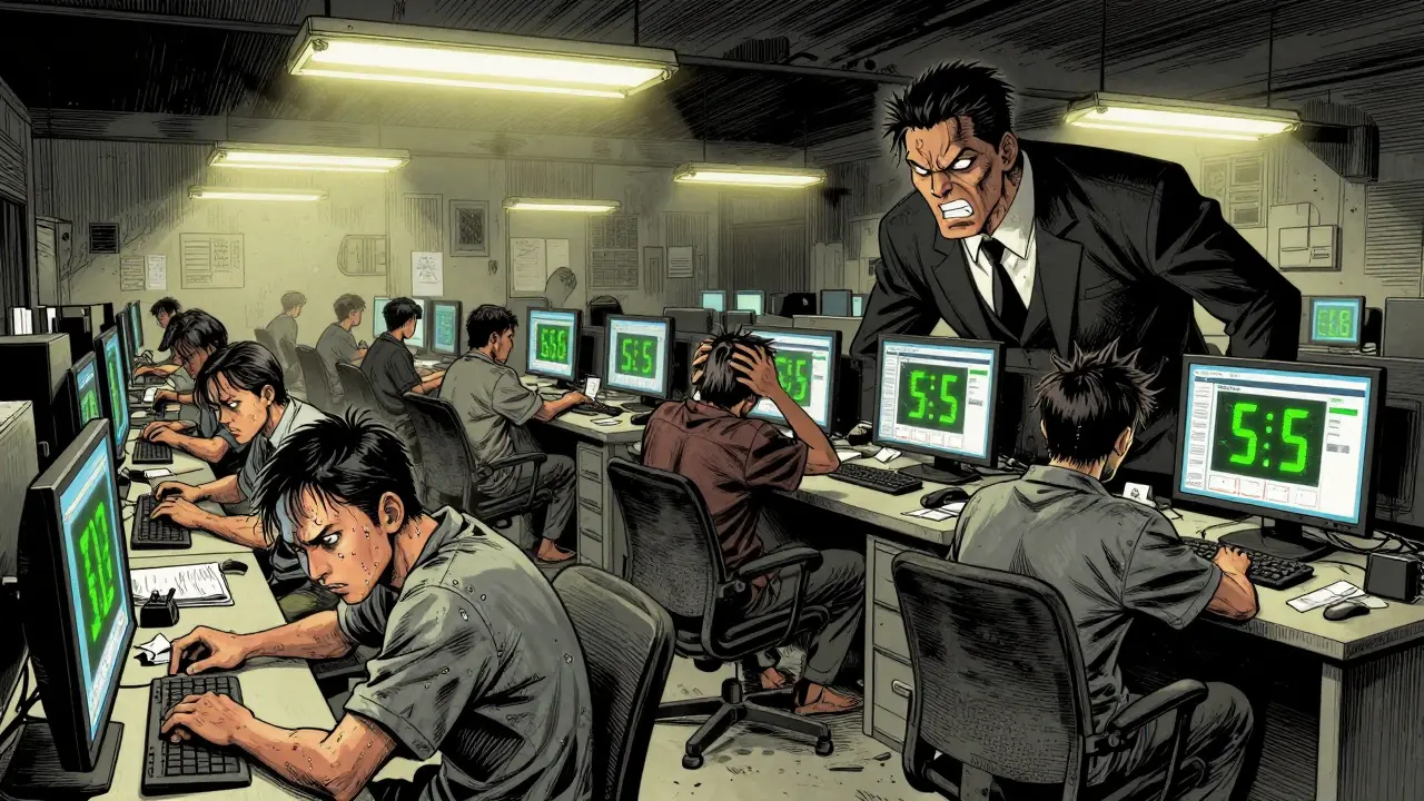 Terrified workers forced to scam victims in a crowded office compound