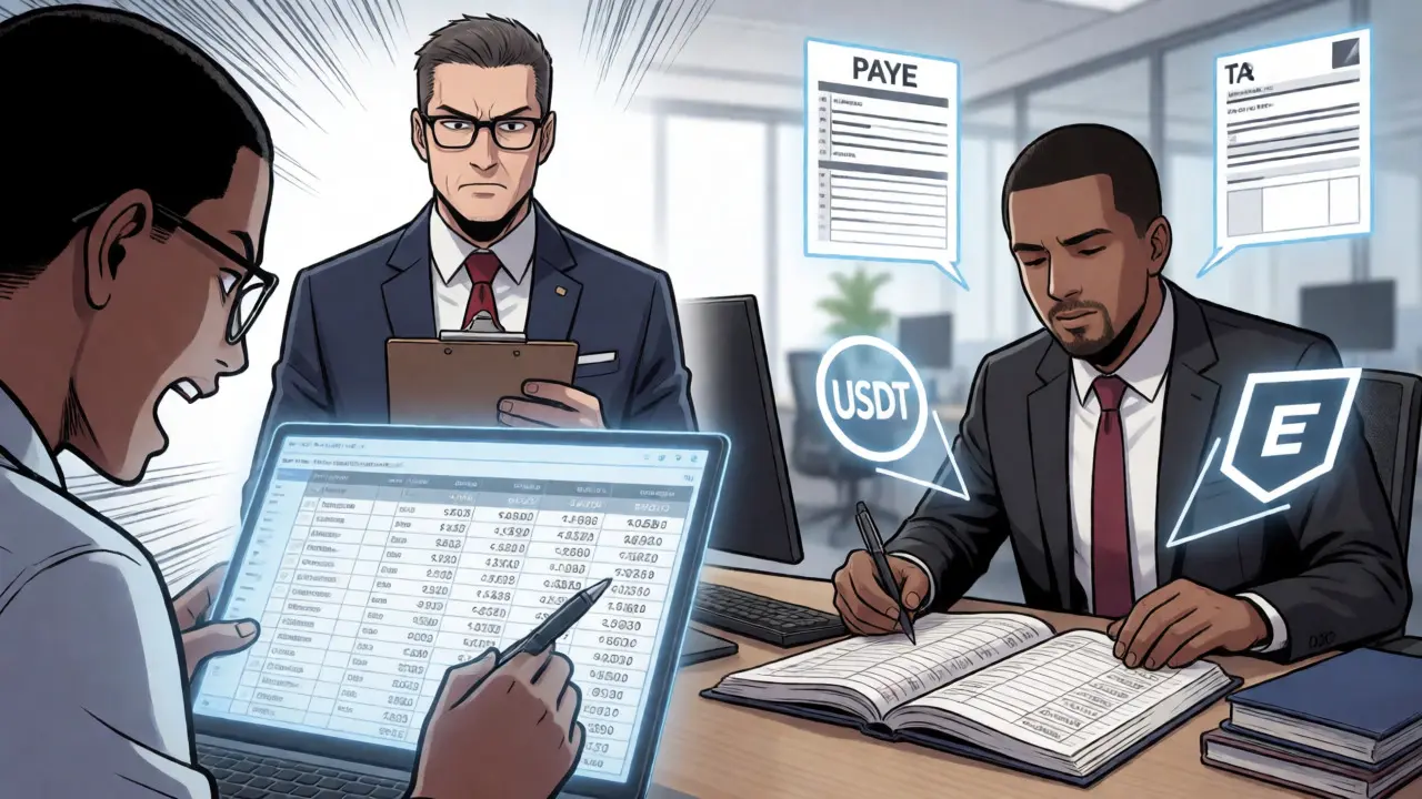Manga illustration of investors and businesses complying with FIRS tax rules.