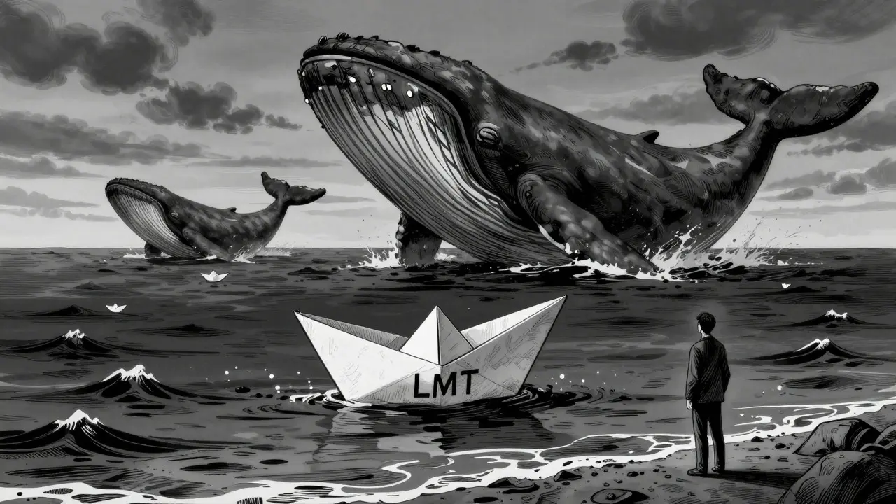 Manga metaphor of small boat on dark ocean representing market risk