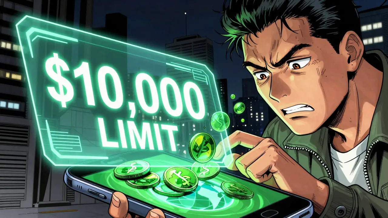 Manga style: Holographic k limit blocking crypto transfer