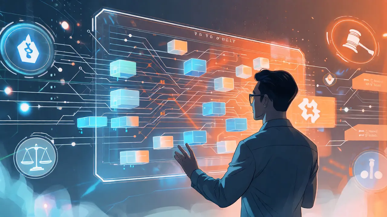 Futuristic manga scene showing AI analyzing crypto sentiment and regulations