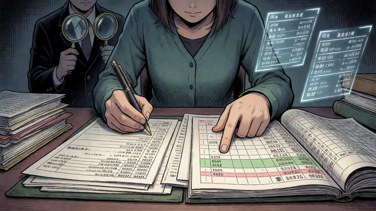 Manga investor meticulously keeping records under scrutiny of a tax authority shadow.