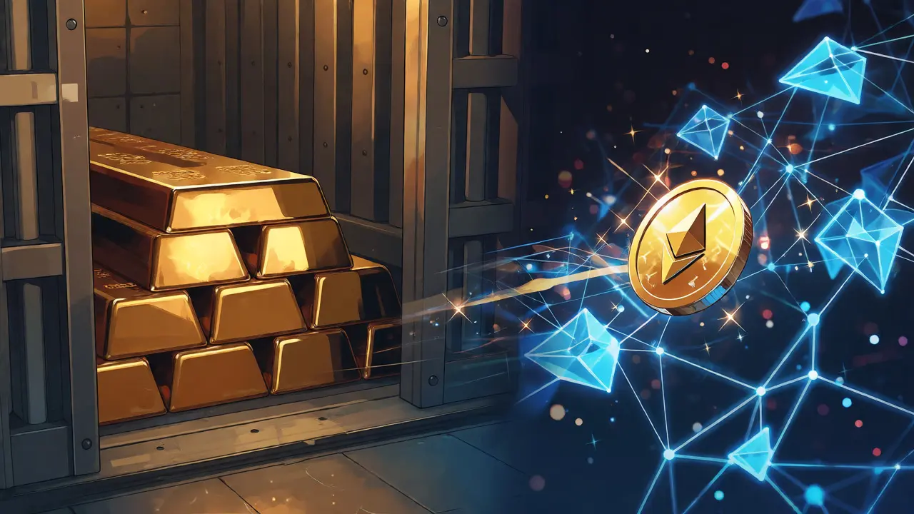 Visualizing the bridge between physical gold bars and blockchain technology